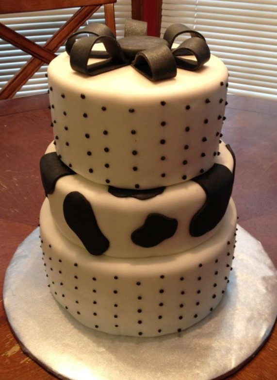 Cow Print Baby Shower Cake Cow Print Baby Shower Cake