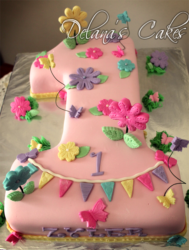 Flowers and Butterfly Cake Flowers and Butterfly Cake