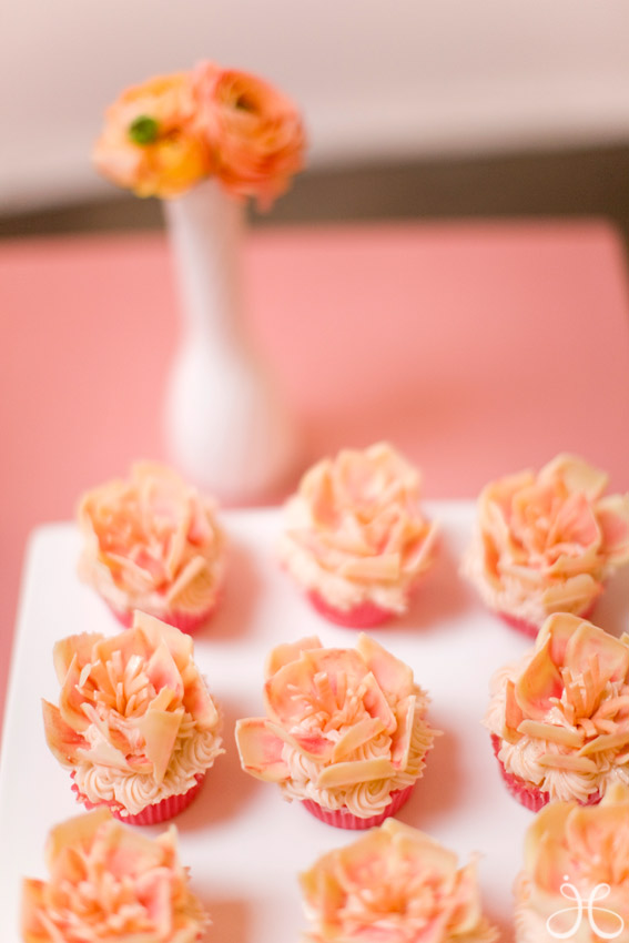 Peach Wedding Cupcakes Peach Wedding Cupcakes