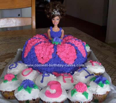 Pink and Purple Barbie Birthday Cakes Pink and Purple Barbie Birthday Cakes