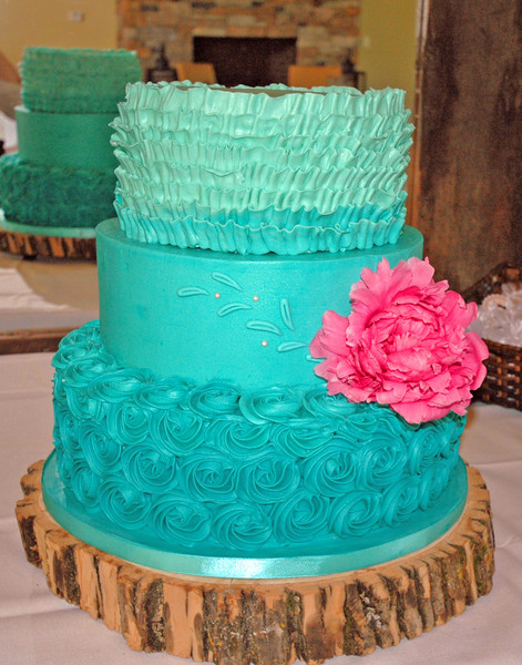 Teal Buttercream Wedding Cake Teal Buttercream Wedding Cake
