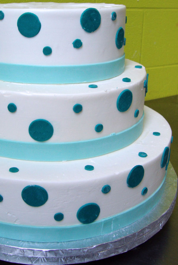 Blue Polka Dot Sheet Cake Blue Polka Dot Sheet Cake
