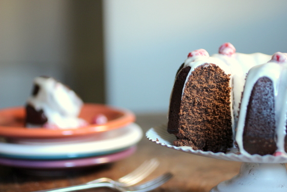 Chocolate Raspberry Bundt Cake