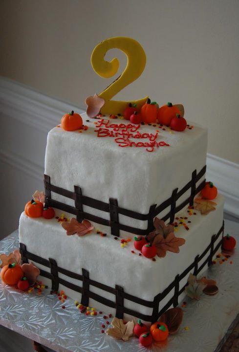 Fall Theme Birthday Cake Fall Theme Birthday Cake