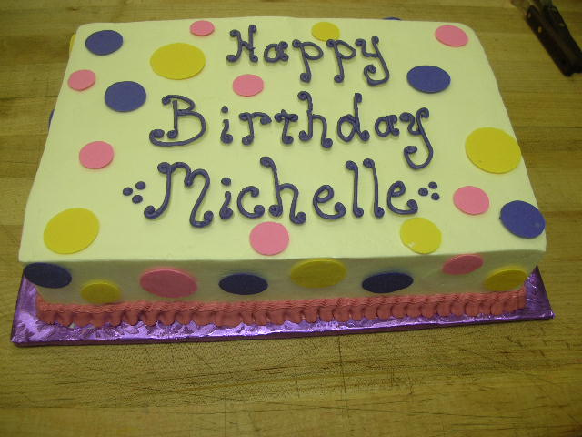 Polka Dot Birthday Sheet Cake Polka Dot Birthday Sheet Cake