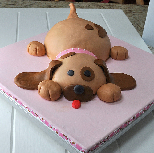 Puppy Dog Fondant Cake