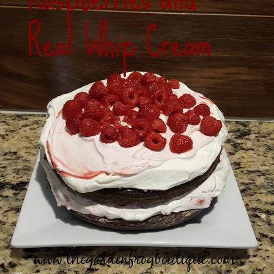 Whip Cream Chocolate Cake with Twins Whip Cream Chocolate Cake with Twins