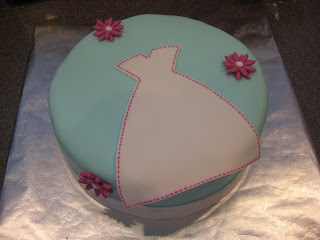 Bridal Shower Dress Cakes with Fondant