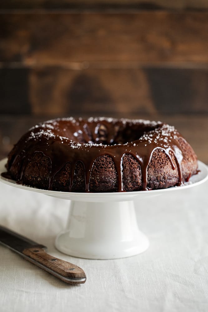 Chocolate Bundt Cake with Caramel