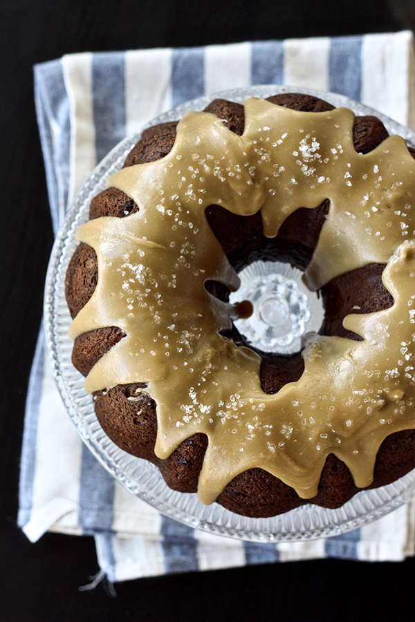 Chocolate Salted Caramel Bundt Cake