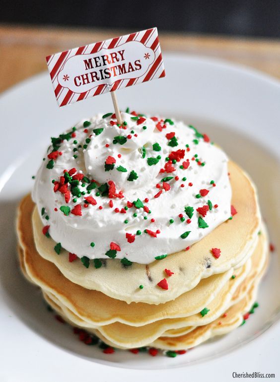 Christmas Chocolate Chips Pancakes Christmas Chocolate Chips Pancakes