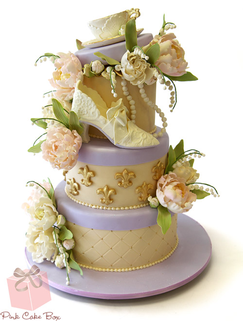 Antique Tea Party Shower Cake Antique Tea Party Shower Cake