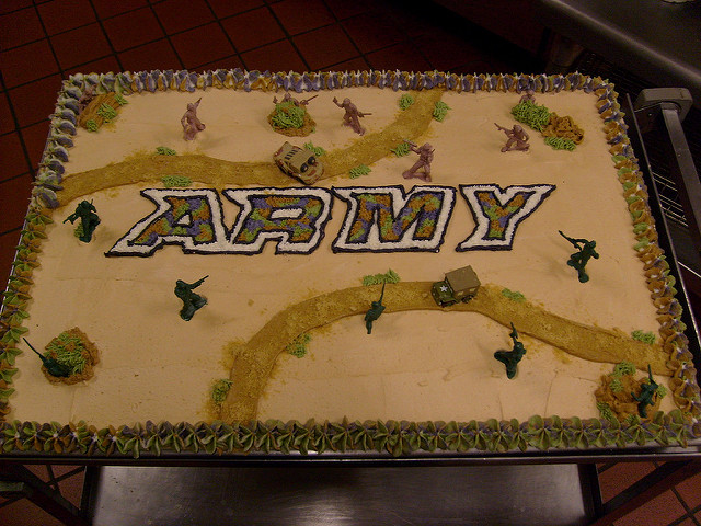 Army Going Away Cake