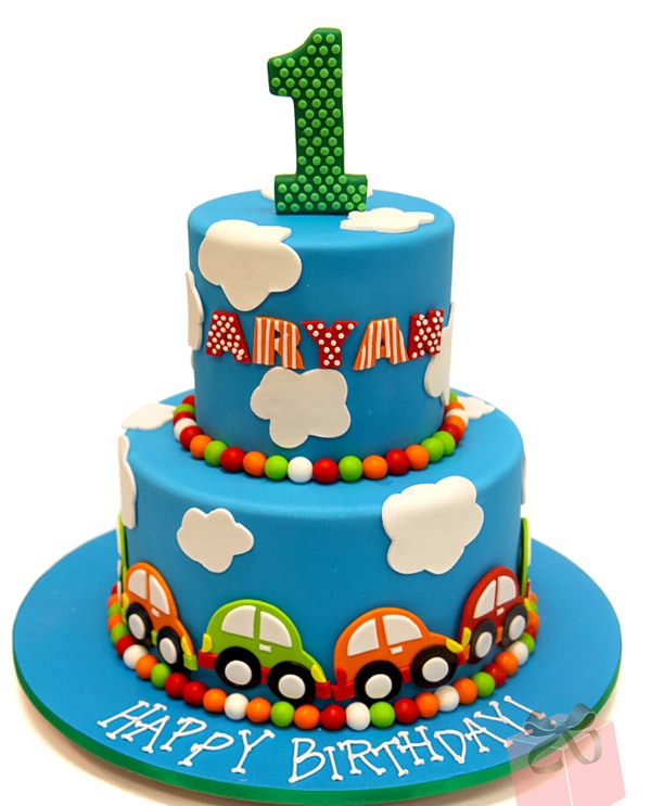 First Birthday Cake Designs For Baby Boy / One Cake Topper Baby Boy