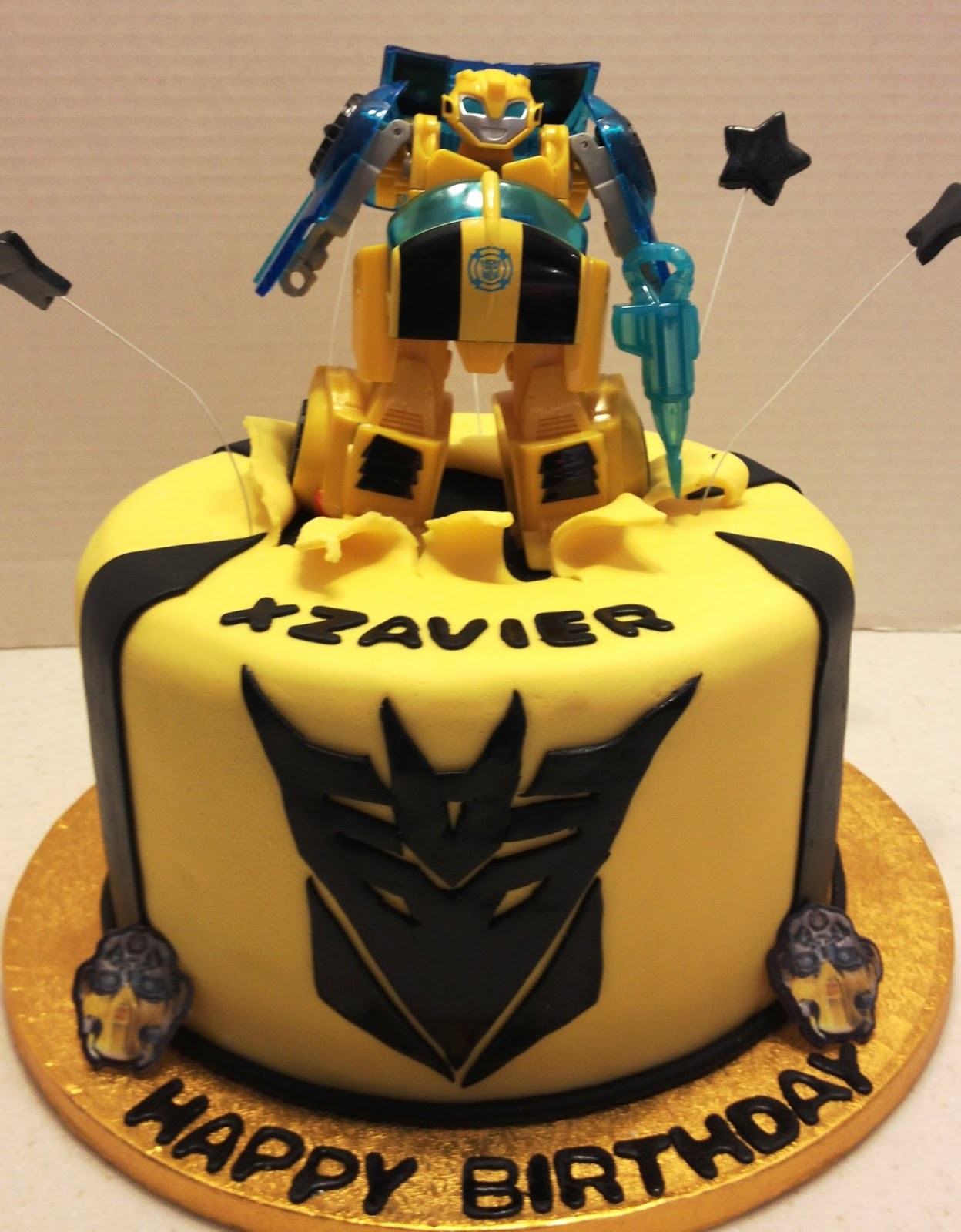 Bumble Bee Transformer Birthday Cake