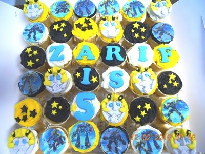 Bumblebee Transformer Cupcakes