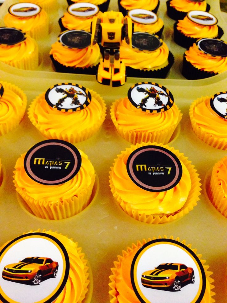 Bumblebee Transformer Cupcakes