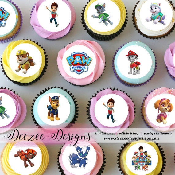 PAW Patrol Edible Cupcake Toppers PAW Patrol Edible Cupcake Toppers