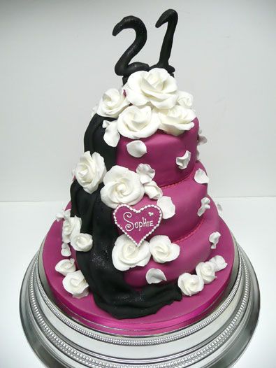 Purple and White Birthday Cake Purple and White Birthday Cake