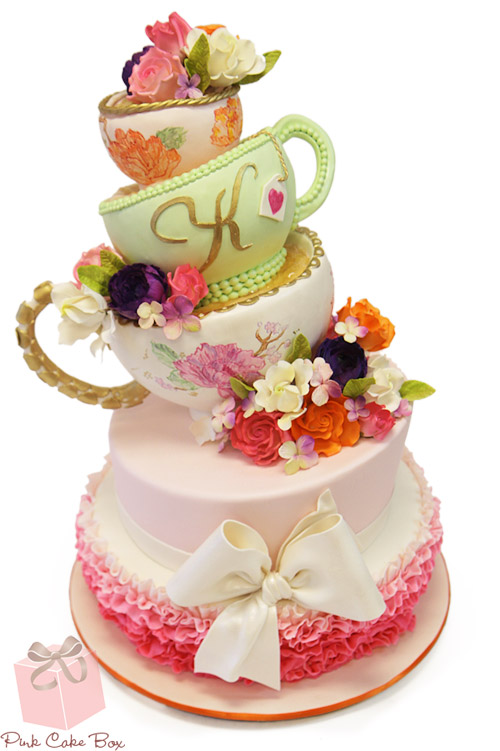 Tea Party Bridal Shower Cake Tea Party Bridal Shower Cake
