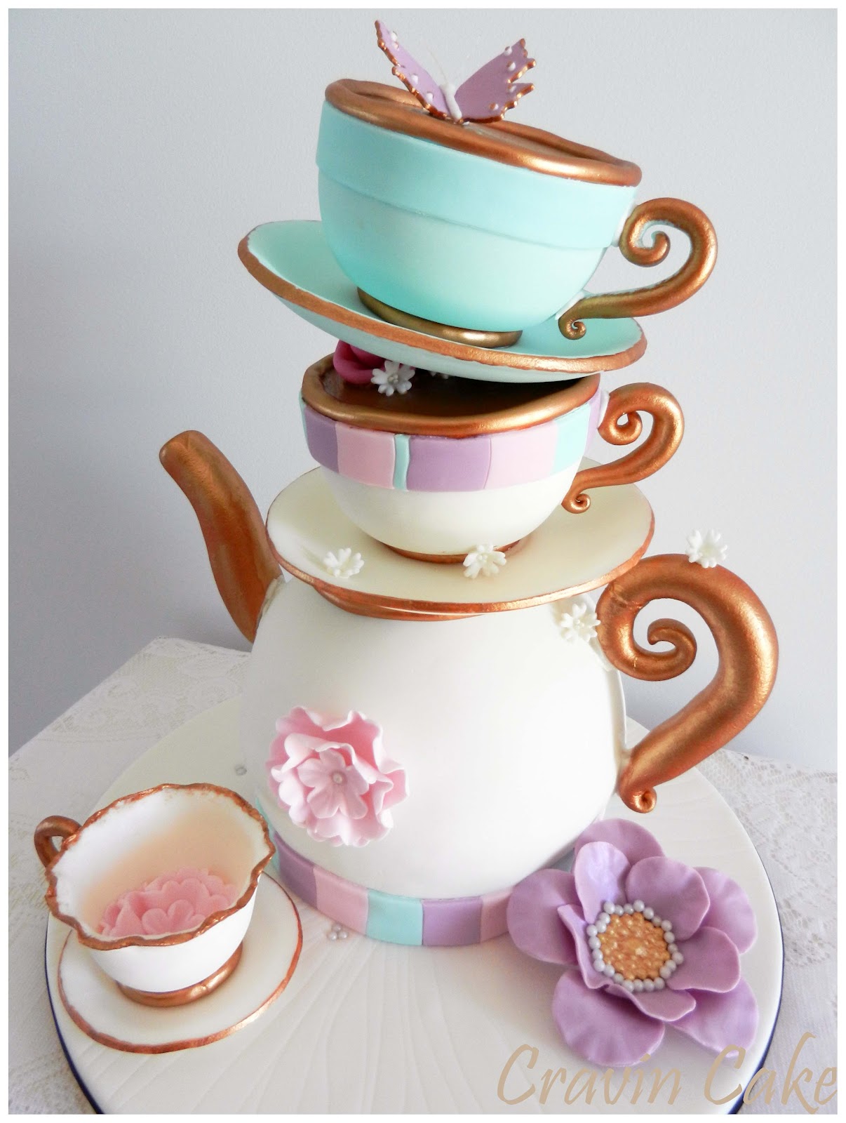 Tea Party Bridal Shower Cake Tea Party Bridal Shower Cake