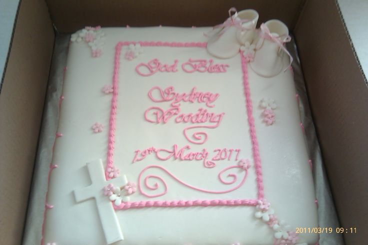 Baby Girl Baptism Cake Ideas