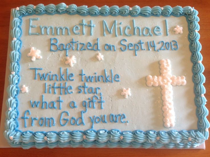 Baptism Cake Sayings Wording