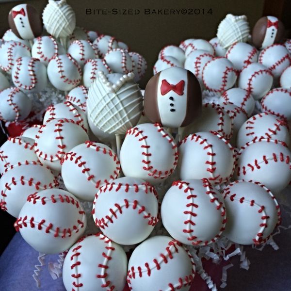 Baseball Cake Pops Baseball Cake Pops