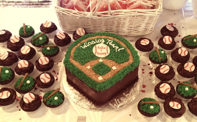 Baseball-Themed Bridal Shower Cake Baseball-Themed Bridal Shower Cake