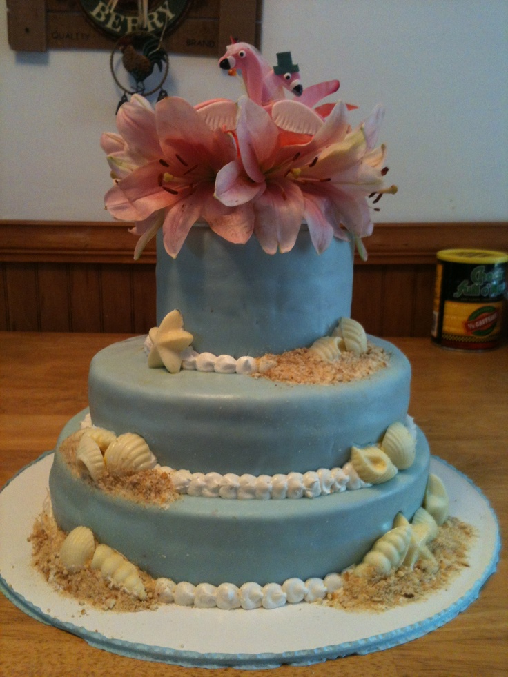 Beach Themed Bridal Shower Cake Beach Themed Bridal Shower Cake