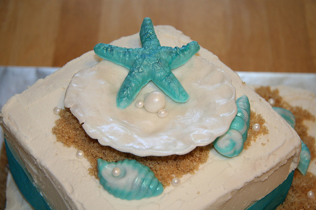 Beach Themed Bridal Shower Cake Beach Themed Bridal Shower Cake