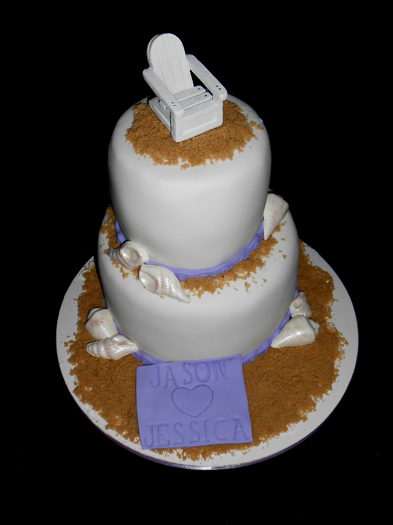 Beach Themed Wedding Shower Cake Beach Themed Wedding Shower Cake