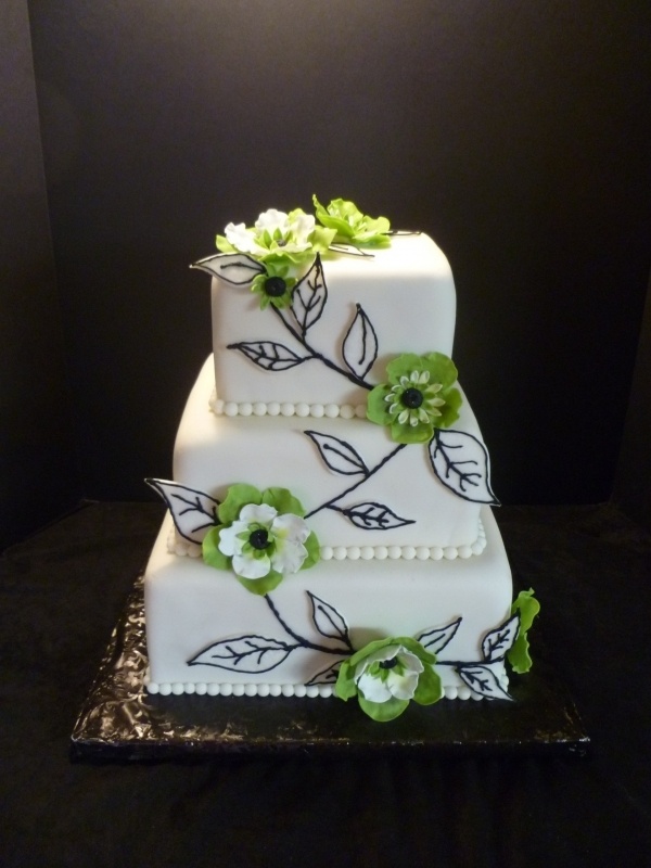 Bridal Shower Cake with Flowers Bridal Shower Cake with Flowers