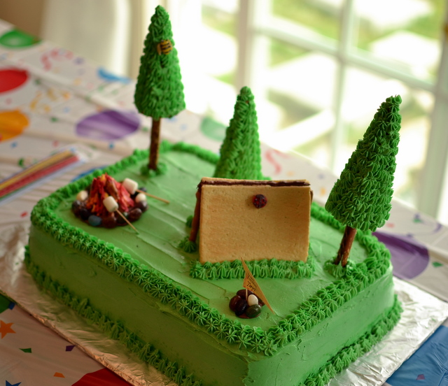 Camping Birthday Cake Ideas