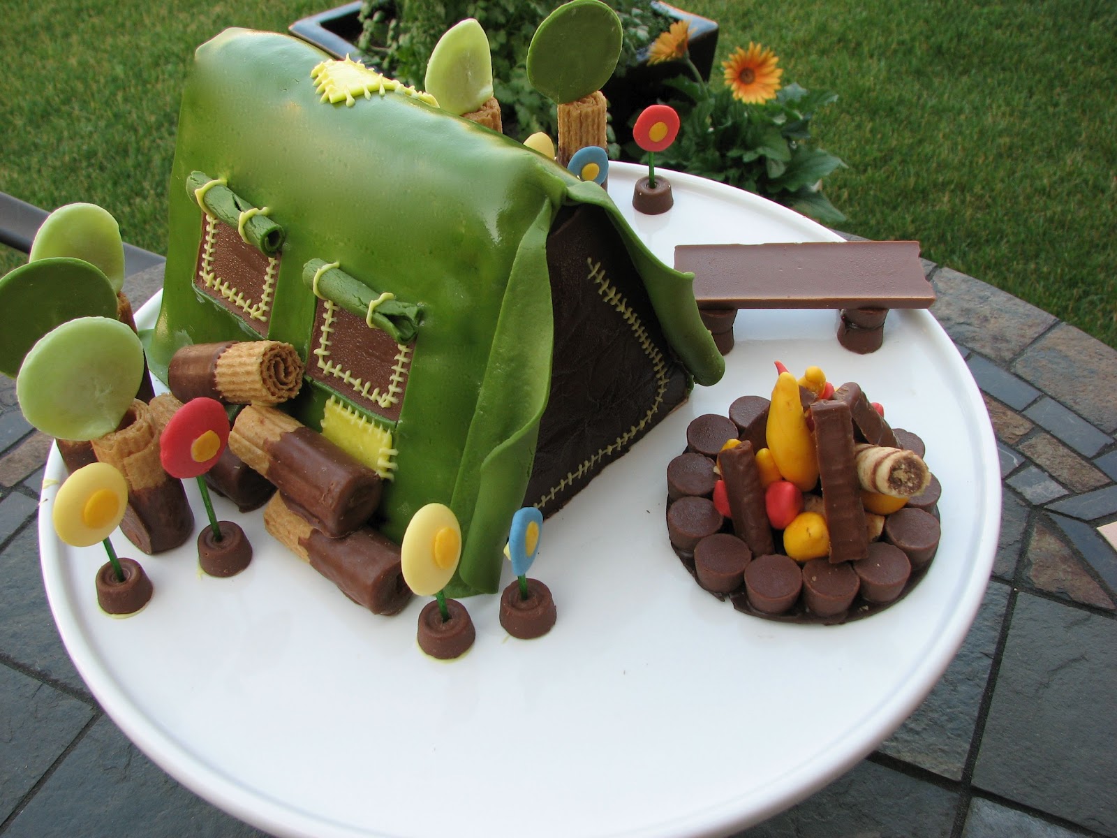 Camping Birthday Party Cake