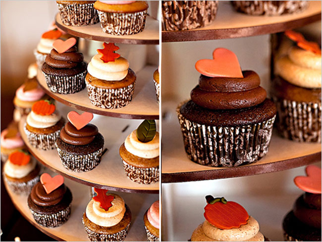 Fall Themed Wedding Cupcakes Fall Themed Wedding Cupcakes