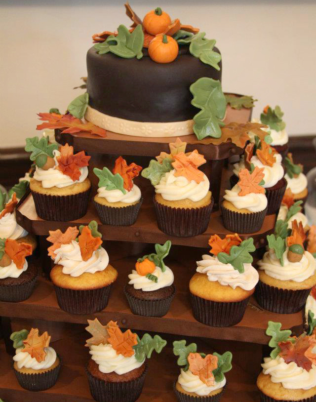 Fall Themed Wedding Cupcakes Fall Themed Wedding Cupcakes