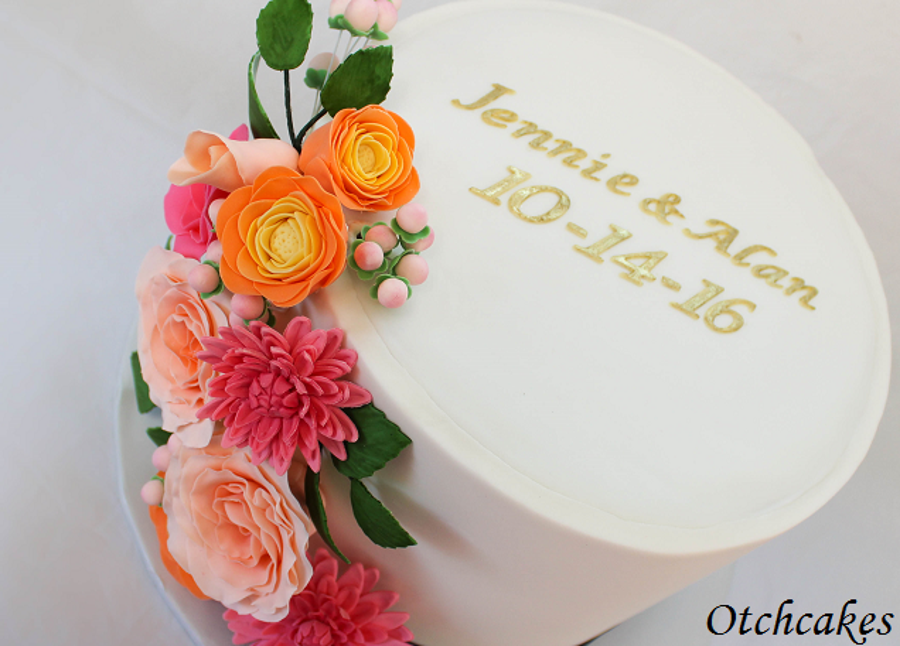 Floral Bridal Shower Cake Floral Bridal Shower Cake