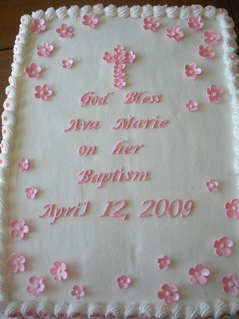 Girl Baptism Sheet Cake Ideas