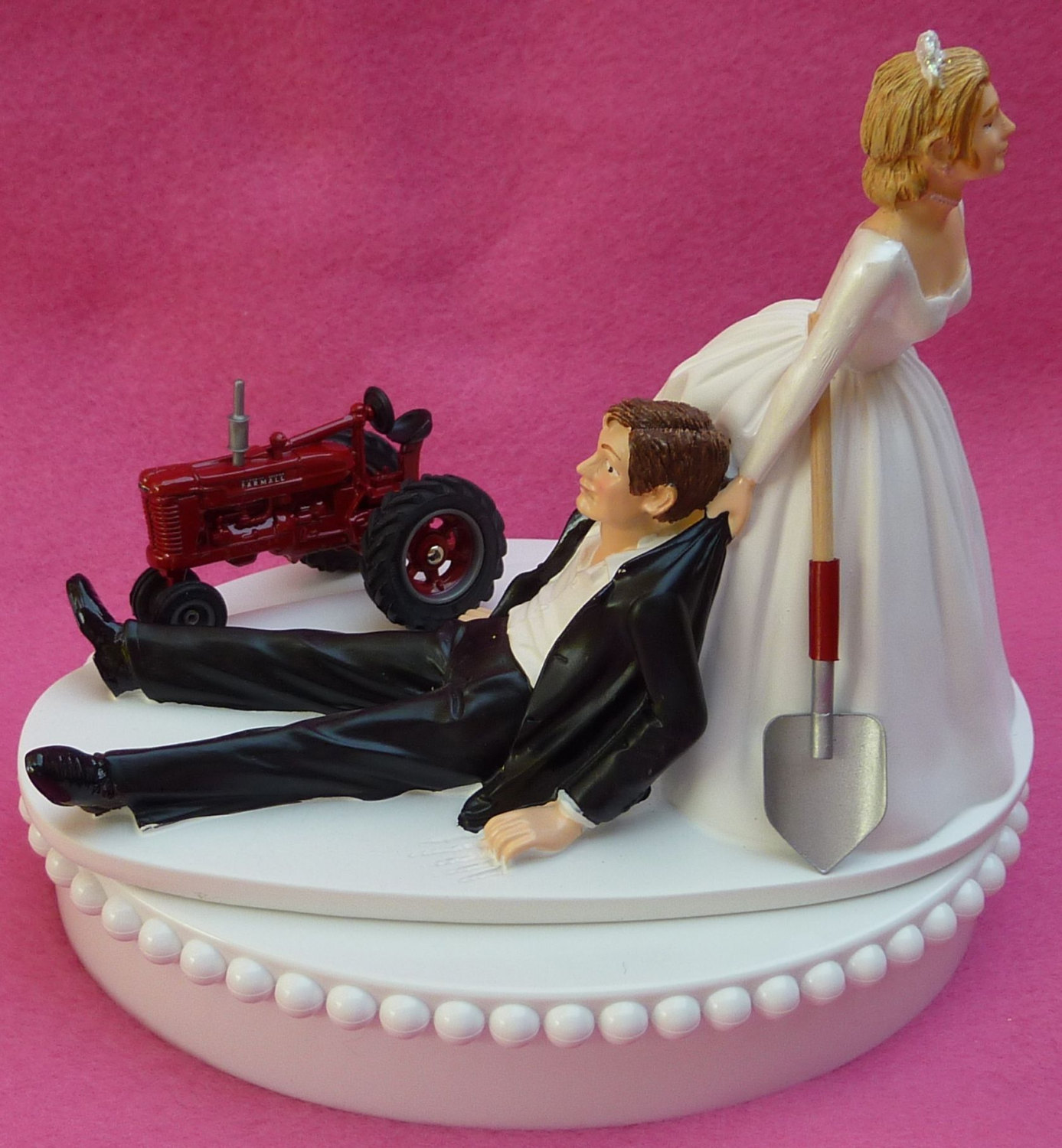 International Tractor Wedding Cake Toppers