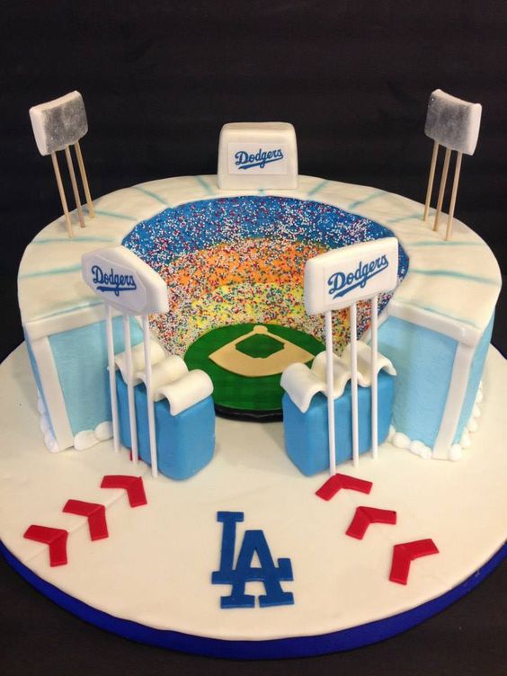 Dodger Stadium Birthday Cake