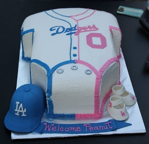 Dodger Theme Baby Shower Cake