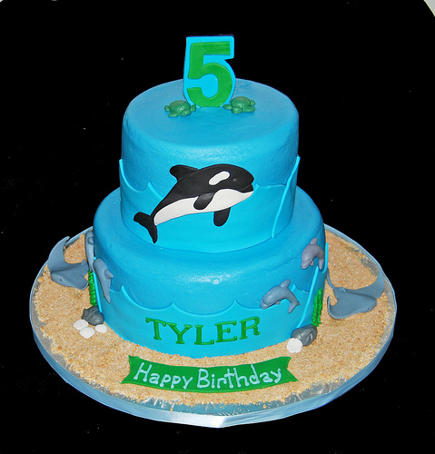 Dolphin Themed Birthday Cake Dolphin Themed Birthday Cake
