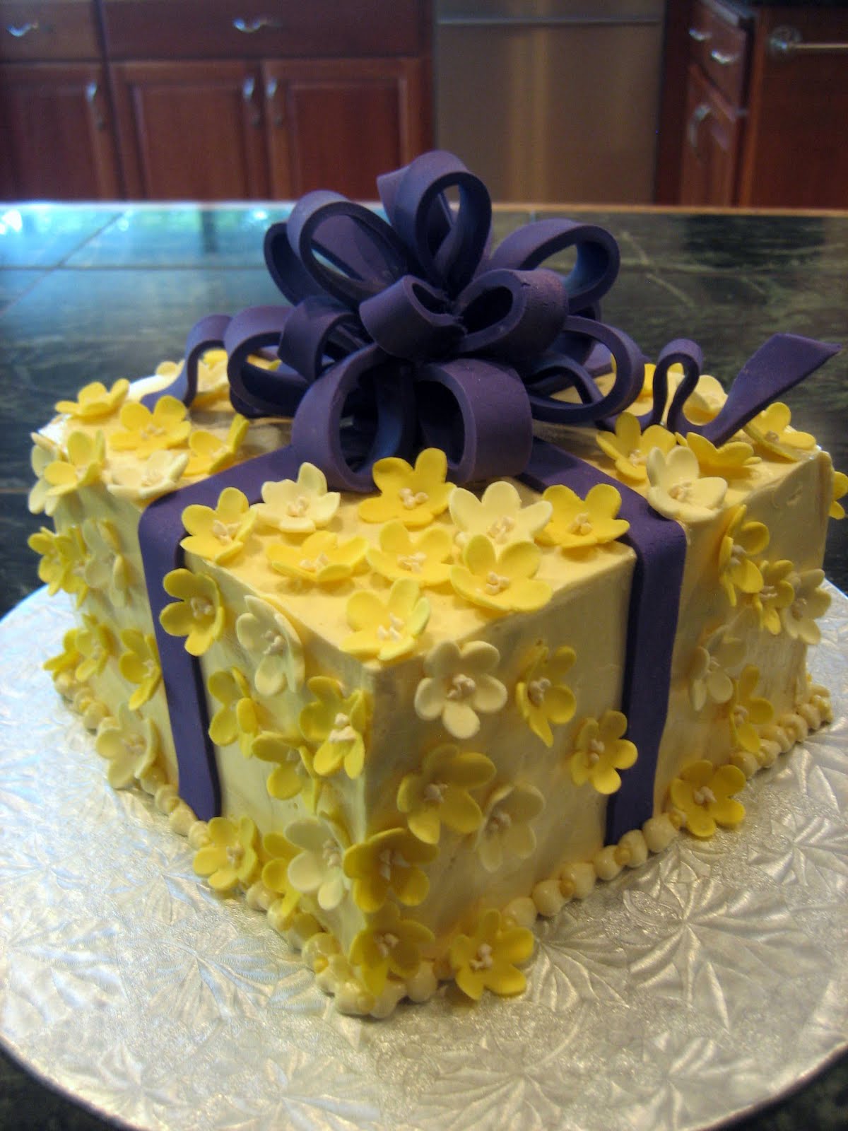 12 Photos of Yellow And Purple Flowers Bday Cakes 12 Photos of Yellow And Purple Flowers Bday Cakes
