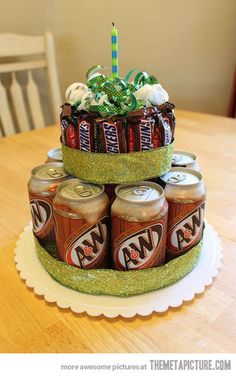Funny Beer Birthday Cake
