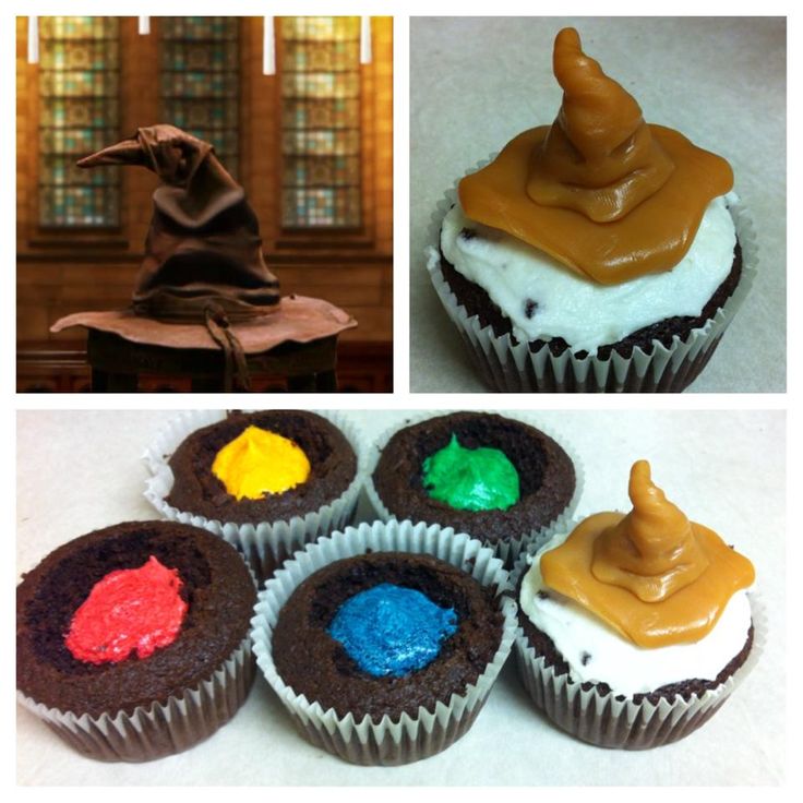 Harry Potter Sorting Hat Cupcakes