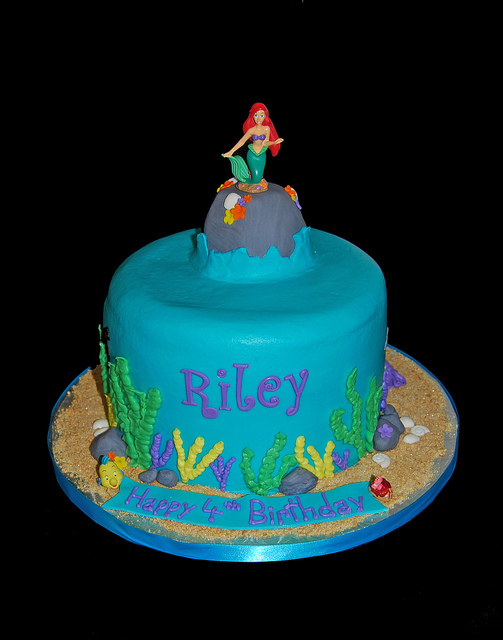 Little Mermaid Theme Birthday Cake Little Mermaid Theme Birthday Cake