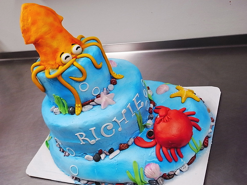 Ocean Themed Birthday Cake Ocean Themed Birthday Cake