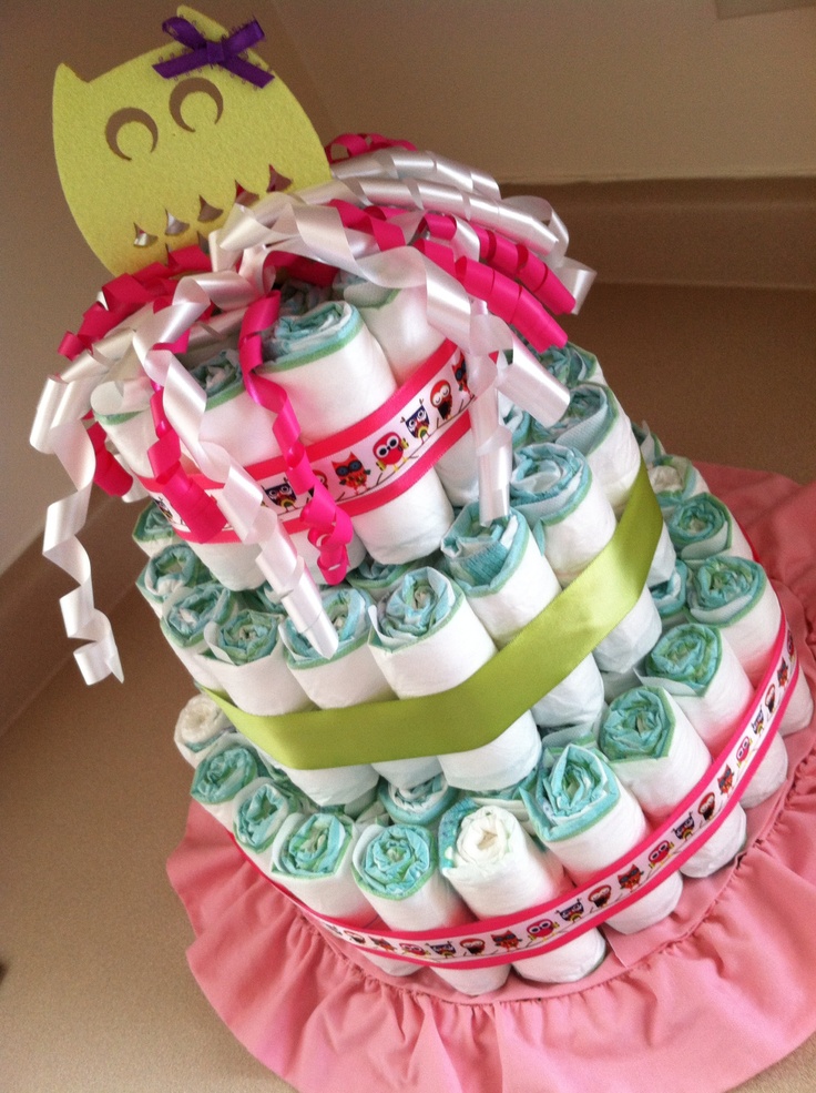 12 Owl Cakes For A Little Girl Photo Baby Birthday Cake Owl Themed Baby Shower Diaper Cakes For Girl
