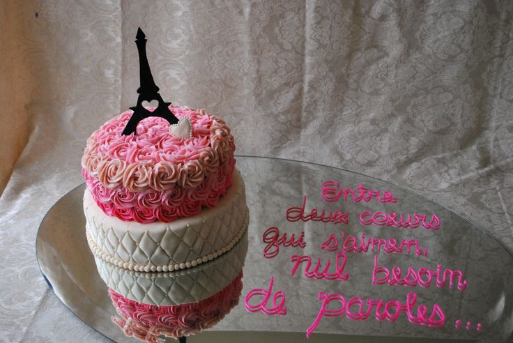 Parisian Themed Bridal Shower Cake